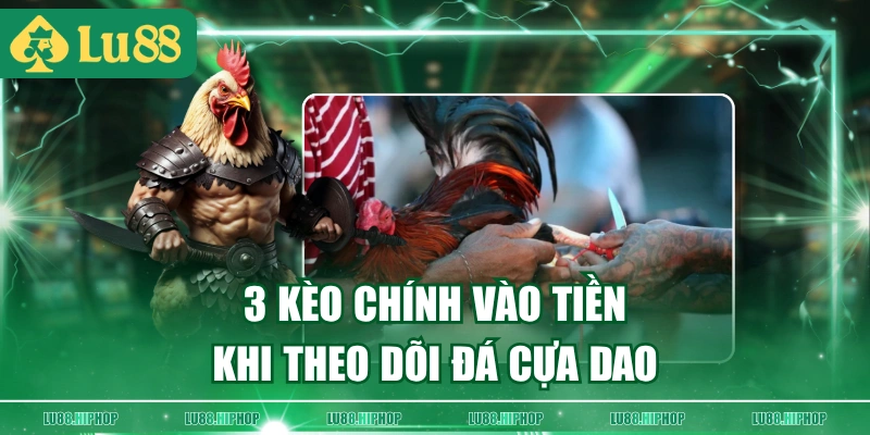 3 kèo chính vào tiền khi theo dõi đá cựa dao