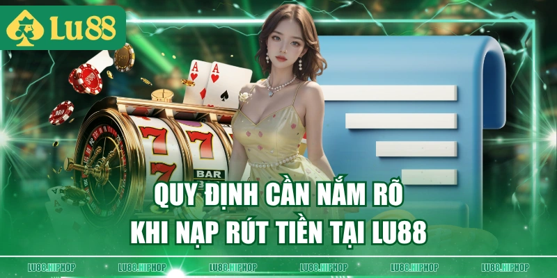 Quy định cần nắm rõ khi nạp rút tiền tại LU88